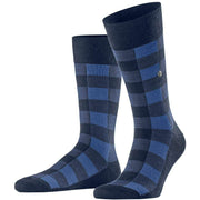 Burlington Buffalo Check Socks - Royal Blue