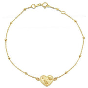 kj-beckett-disco-heart-adjustable-trace-and-ball-bracelet---yellow-gold-35461720
