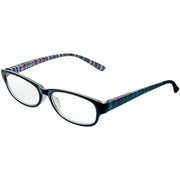 Foster Grant Milan Reading Glasses - Shiny Black/Blue
