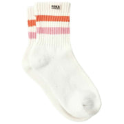 Roka Windsor Stripe Crew Socks - Mandarin/Pink