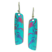 Ti2 Titanium Lobster Drop Earrings - Green