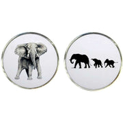 Bassin and Brown Elephant Cufflinks - White/Black