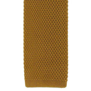 Michelsons of London Silk Knitted Skinny Tie - Gold