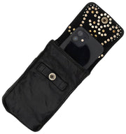 Campomaggi Siena Stud Phone Holder Bag - Black