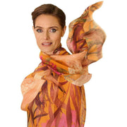 powder-oriental-crane-cotton-linen-scarf---orange-34326722