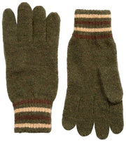 Dents Salcombe Rib Knit Gloves - Olive Green