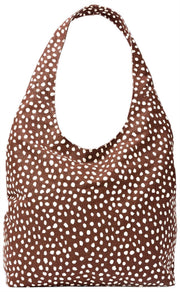 Roka Hoxton Large Cotton Canvas Shoulder Bag - Brown Spot