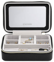 Stackers Luxury Travel Jewellery Box - Black Raffia