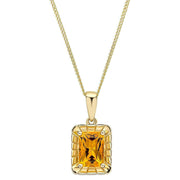 elements-gold-detailed-octagon-citrine-9ct-gold-pendant---goldorange-35461279