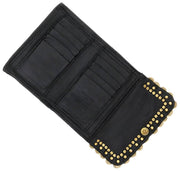 Campomaggi Felloniche Stud Coin Purse - Black/Gold