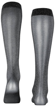 Falke Glitter 30 Denier Knee High Socks - Black/Sliver