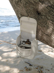 Stackers Medium Hanging Wash Bag - Oatmeal/Blue