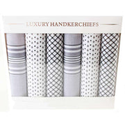 david-van-hagen-checked-6-pack-handkerchief---grey-34298459