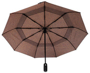 Roka Waterloo Recycled Nylon Umbrella - Mini Leopard Brown