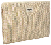 Hindbag Ava Small Weave 13inch Laptop Case - Nude Beige