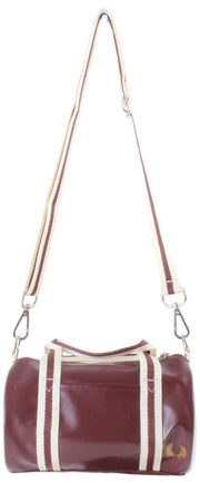 Fred Perry Classic Mini Barrel Bag - Oxblood/Ecru Cream
