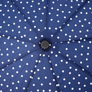 Roka Waterloo Recycled Nylon Umbrella - Navy Polka Dot