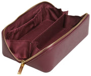 Alice Wheeler London Luxury Small Train Case - Berry Red