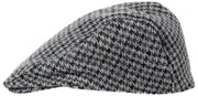 Dents Blashford Tweed Flat Cap  - Charcoal Grey