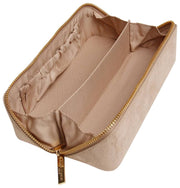 Alice Wheeler London Kensington Small Suede Train Case - Mink Cream