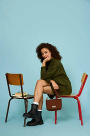 Hindbag Margault Quilted Shoulder Bag - Chocolate Brown