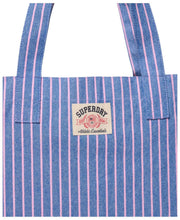 Superdry & Co Oxford Stripe Tote Bag - Broker Navy/Pink Stripe