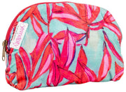 Elie Beaumont Serendipity Velvet Cosmetic Pouch - Coral Lily Pink