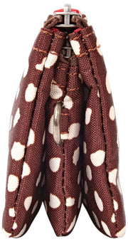 Roka Carnaby Small Recycled Canvas Wallet - Brown Spot