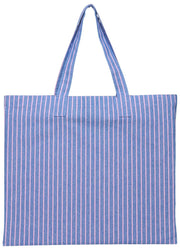 Superdry & Co Oxford Stripe Tote Bag - Broker Navy/Pink Stripe