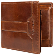 Dents Itchen Coin Bifold Wallet - Cognac Brown