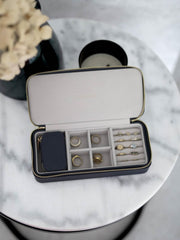 Stackers Zipped Large Travel Jewellery Box - Navy Blue
