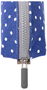 Roka Tate Small Cotton Canvas Pouch - Navy Polka Dot