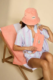 Hindbag Bob Terry Bucket Hat - Coral Pink