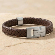 steel-barnett-harrison-thick-braided-leather-bracelet---brown-35896649