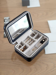 Stackers Luxury Travel Jewellery Box - Black Raffia