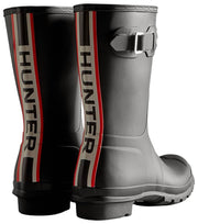 Hunter Original Short Tri Colour Logo Wellington Boots - Black