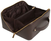 Alice Wheeler London Luxury Train Case - Chocolate Brown