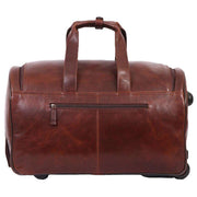 Ashwood Leather Large Wheeled Weekend Holdall - Brown