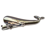Bassin and Brown Whale Tie Bar - Silver