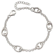 Beginnings Five Link Charm Bracelet - Silver