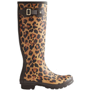Hunter Original Tall Leopard Wellington Boots - Beige/Chocolate Brown