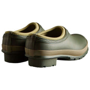 Hunter Gardener Neoprene Lined Clogs - Dark Olive Green/Clay
