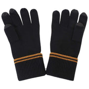 Fred Perry Twin Tipped Merino Wool Gloves - Black/Dark Caramel