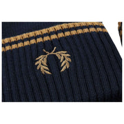 Fred Perry Twin Tipped Merino Wool Gloves - Black/Dark Caramel