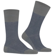 Falke Airport Herringstripe Socks - Light Grey Mel