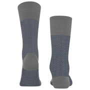 Falke Airport Herringstripe Socks - Light Grey Mel