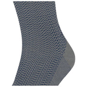 Falke Airport Herringstripe Socks - Light Grey Mel