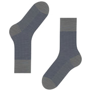 Falke Airport Herringstripe Socks - Light Grey Mel