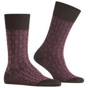 Falke Artwork Tie Socks - Dark Brown