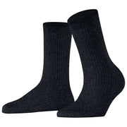 Falke Shiny Rib Socks - Black